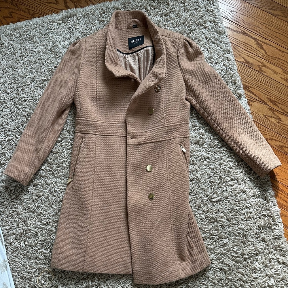 Guess Camel Textured Outerwear